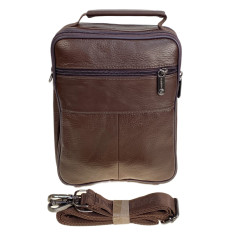 На фото 2 - Сумка мужская из натуральной кожи, цвет коричневый На фото 2 - Сумка мужская из натуральной кожи, цвет коричневый