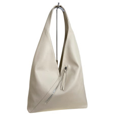 На фото 1 - Женская сумка из искусственной кожи, цвет молочный