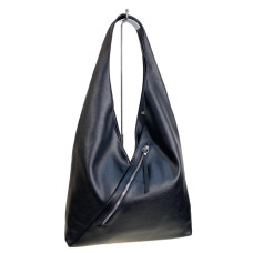 На фото 1 - Женская сумка из искусственной кожи, цвет черный