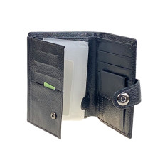 На фото 2 - Кошелек-органайзер мужской из натуральной кожи, цвет  черный