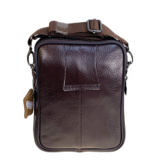 На фото 2 - Сумка мужская  из натуральной кожи, цвет коричневый