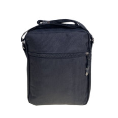 На фото 2 - Сумка мужская  текстильная, цвет  черный