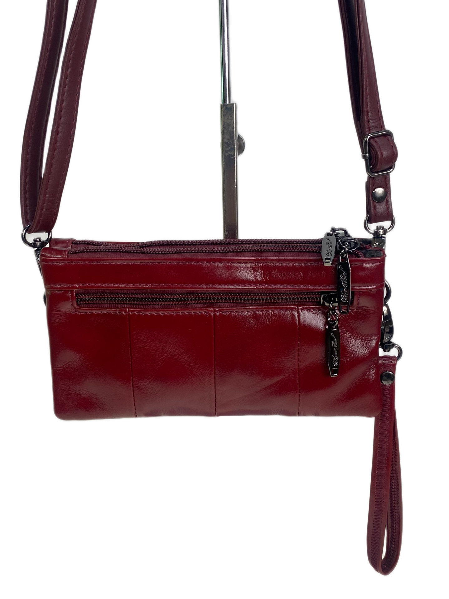 На фото 2 - Женская сумка из натуральной кожи, цвет красный