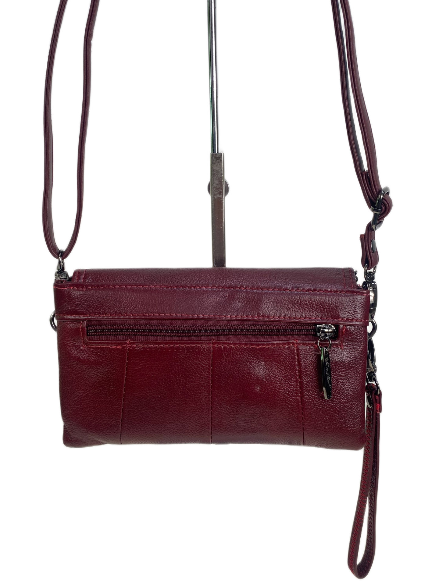 На фото 2 - Женская сумка из натуральной кожи, цвет бордо