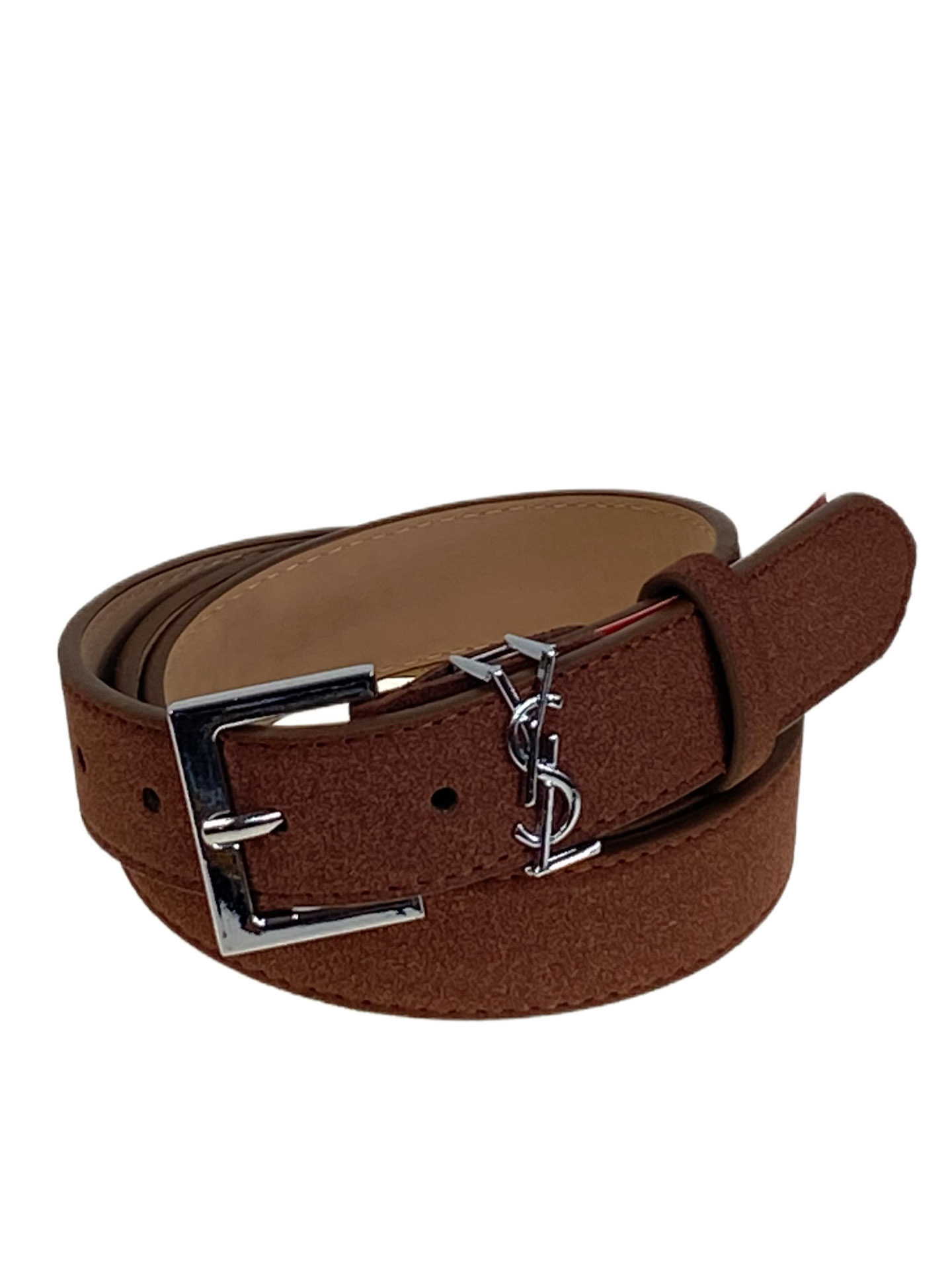 На фото 1 -  Ремень женский из искусственной кожи, цвет тёмно коричневый