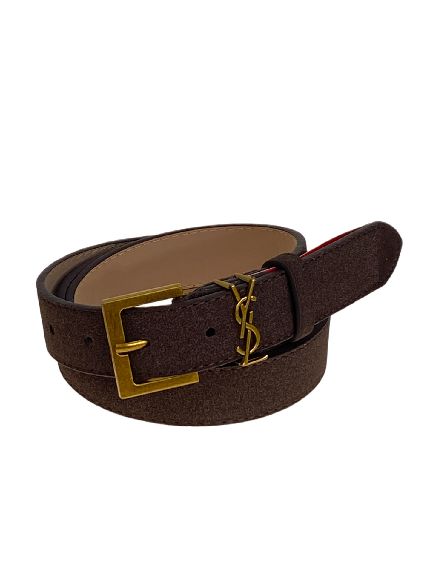 На фото 1 -  Ремень женский из искусственной кожи, цвет  шоколад