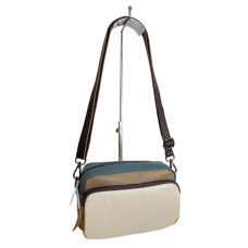 На фото 1 - Женская сумка из натуральной кожи, цвет  мультицвет