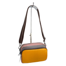 На фото 1 - Женская сумка из натуральной кожи, цвет  мультицвет