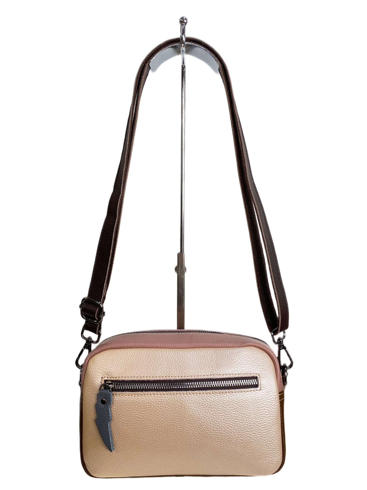 На фото 2 - Женская сумка из натуральной кожи, цвет  мультицвет