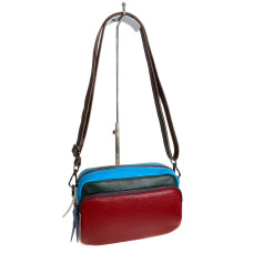 На фото 1 - Женская сумка из натуральной кожи, цвет  мультицвет