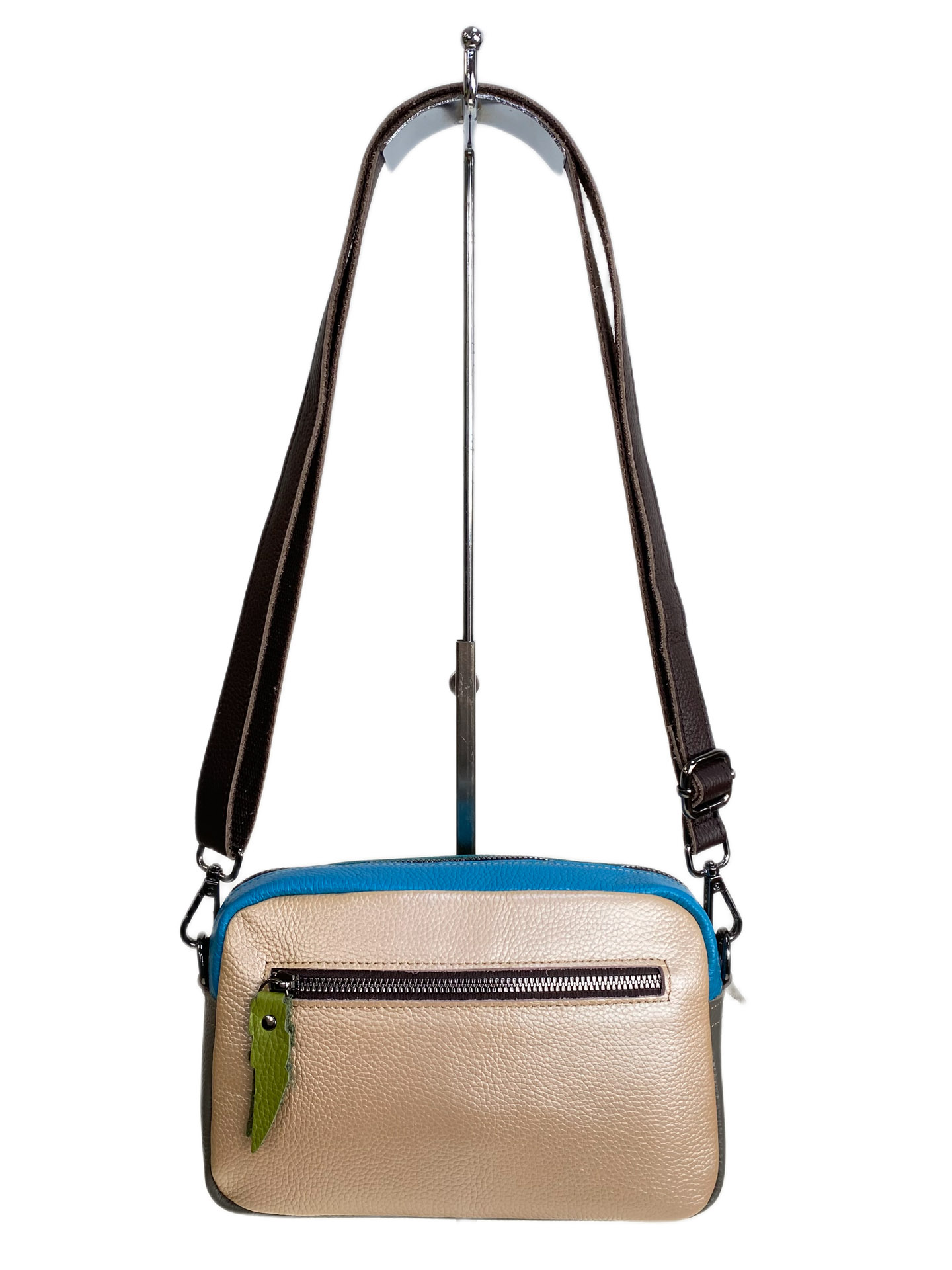 На фото 2 - Женская сумка из натуральной кожи, цвет  мультицвет