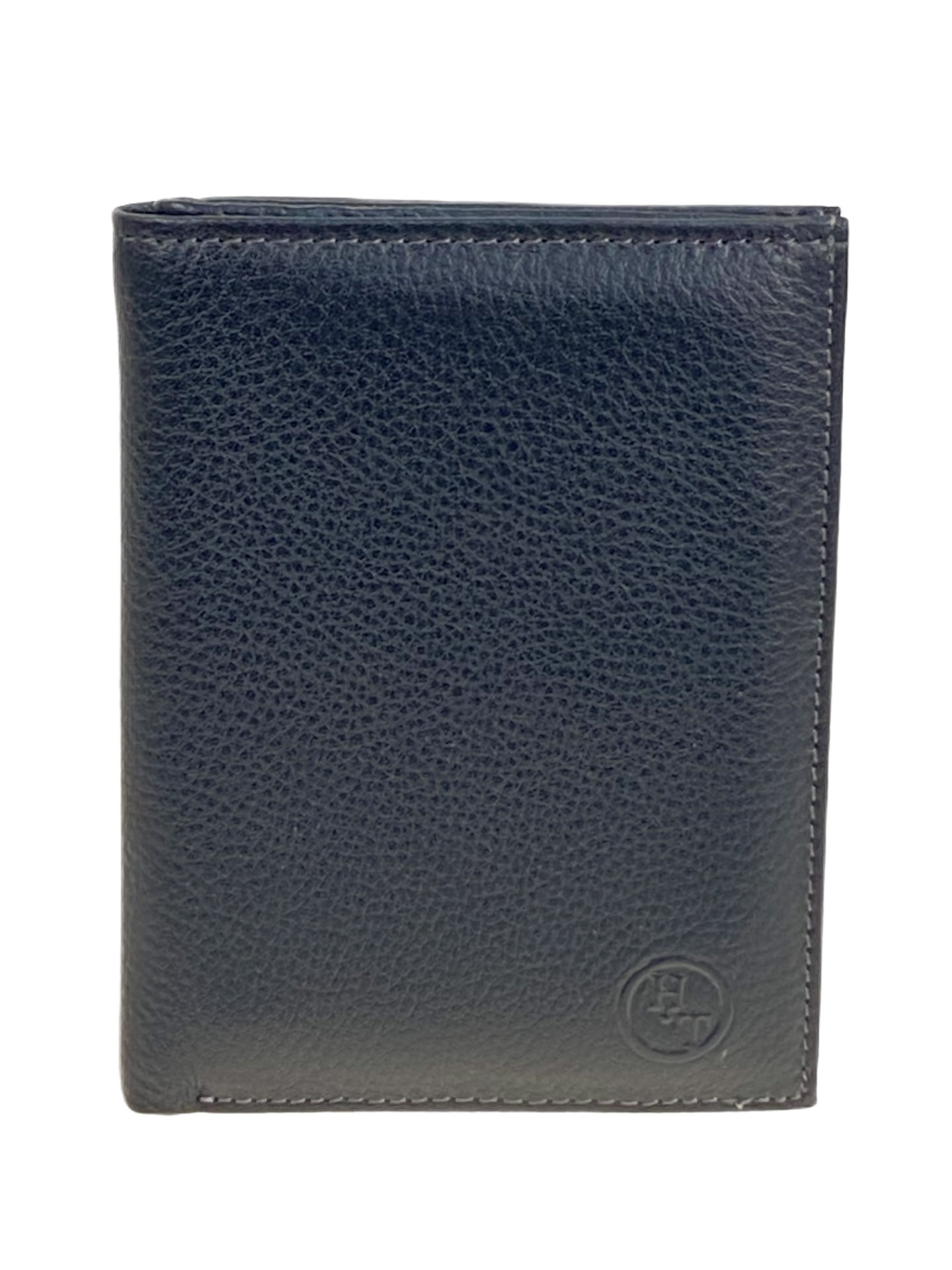 На фото 1 - Мужское  портмоне из натуральной кожи, цвет черный