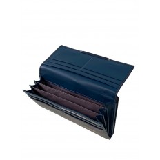 На фото 2 - Женский кошелёк с фермуаром из искусственной кожи, цвет синий На фото 2 - Женский кошелёк с фермуаром из искусственной кожи, цвет синий