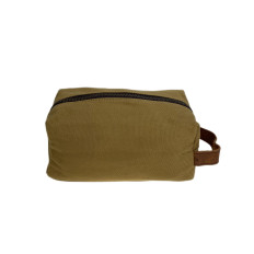 На фото 2 - Мужская сумка - косметичка из текстиля, цвет коричневый