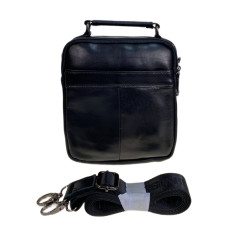 На фото 2 - Сумка мужская из натуральной кожи, цвет черный На фото 2 - Сумка мужская из натуральной кожи, цвет черный