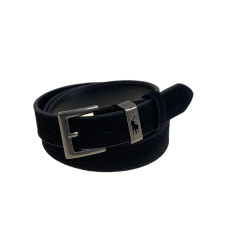 На фото 1 - Ремень женский из натуральной замши, цвет черный