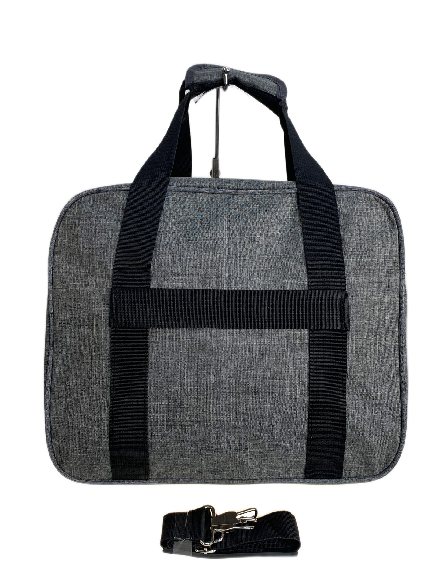 На фото 2 - Дорожная сумка из текстиля, цвет серый