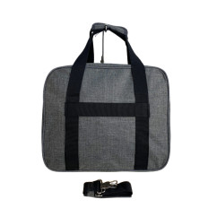 На фото 2 - Дорожная сумка из текстиля, цвет серый