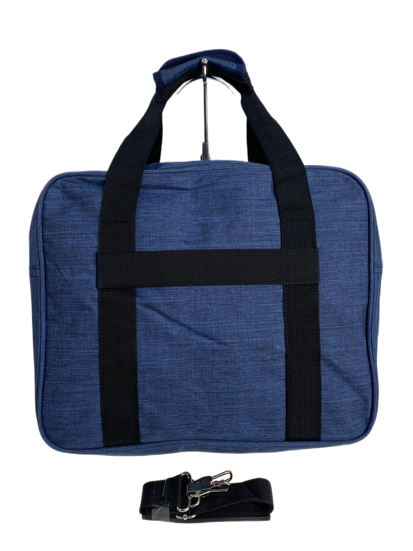 На фото 2 - Дорожная сумка из текстиля, цвет синий