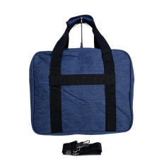 На фото 2 - Дорожная сумка из текстиля, цвет синий