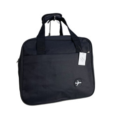 На фото 1 - Дорожная сумка из текстиля, цвет черный