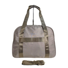 На фото 2 - Дорожная сумка из текстиля, цвет бежевый