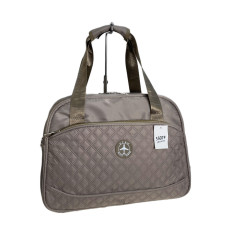 На фото 1 - Дорожная сумка из текстиля, цвет бежевый