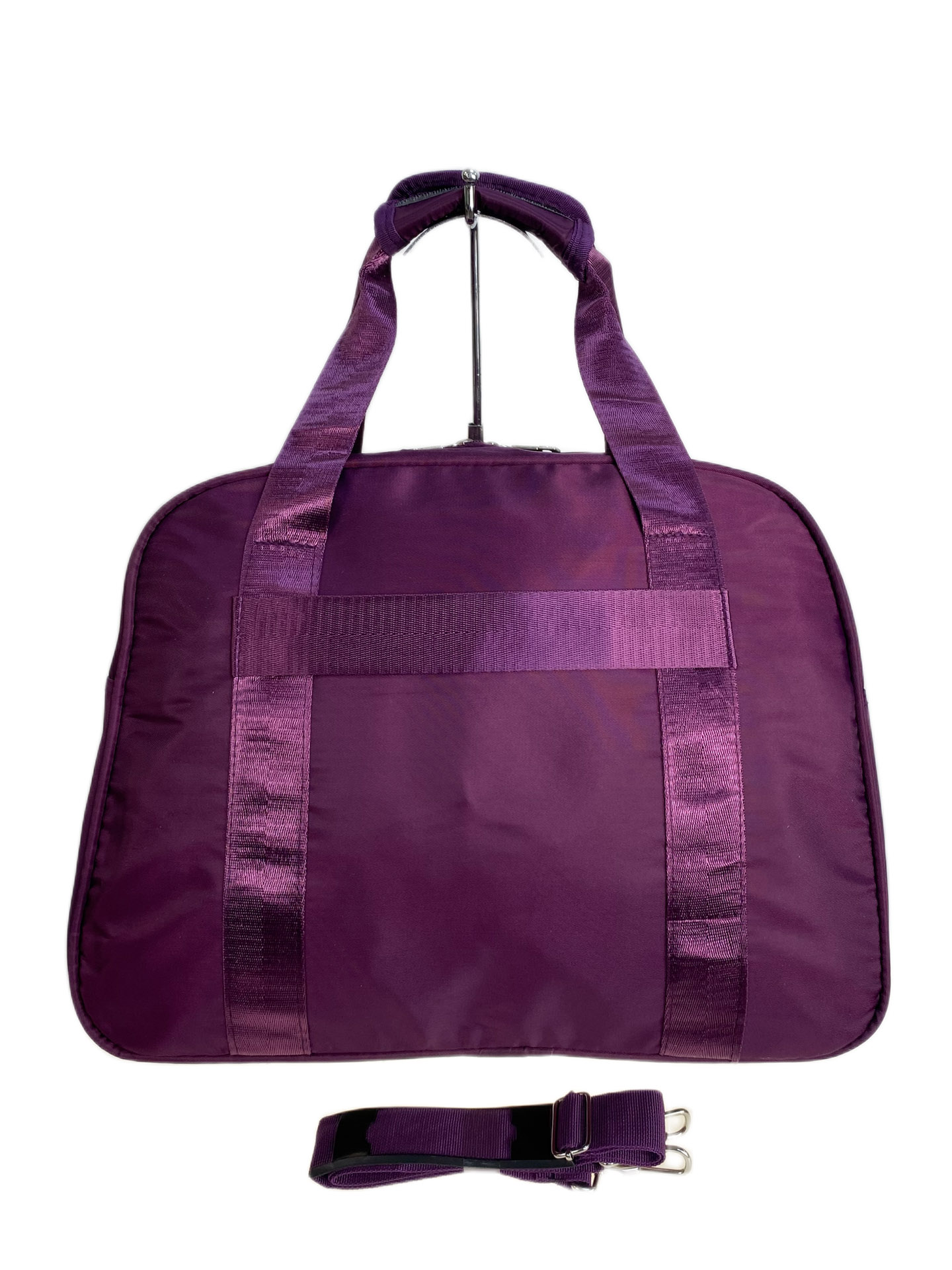 На фото 2 - Дорожная сумка из текстиля, цвет фиолетовый