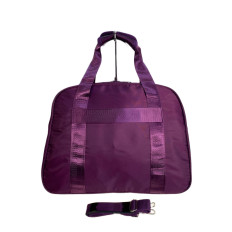 На фото 2 - Дорожная сумка из текстиля, цвет фиолетовый