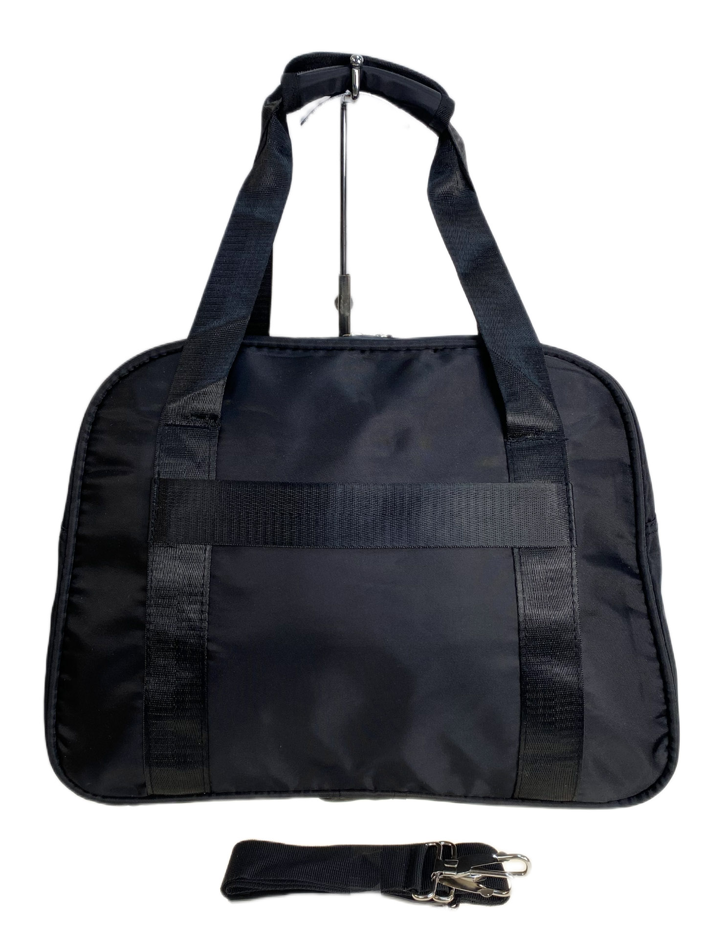 На фото 2 - Дорожная сумка из текстиля, цвет черный