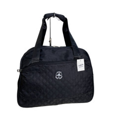 На фото 1 - Дорожная сумка из текстиля, цвет черный