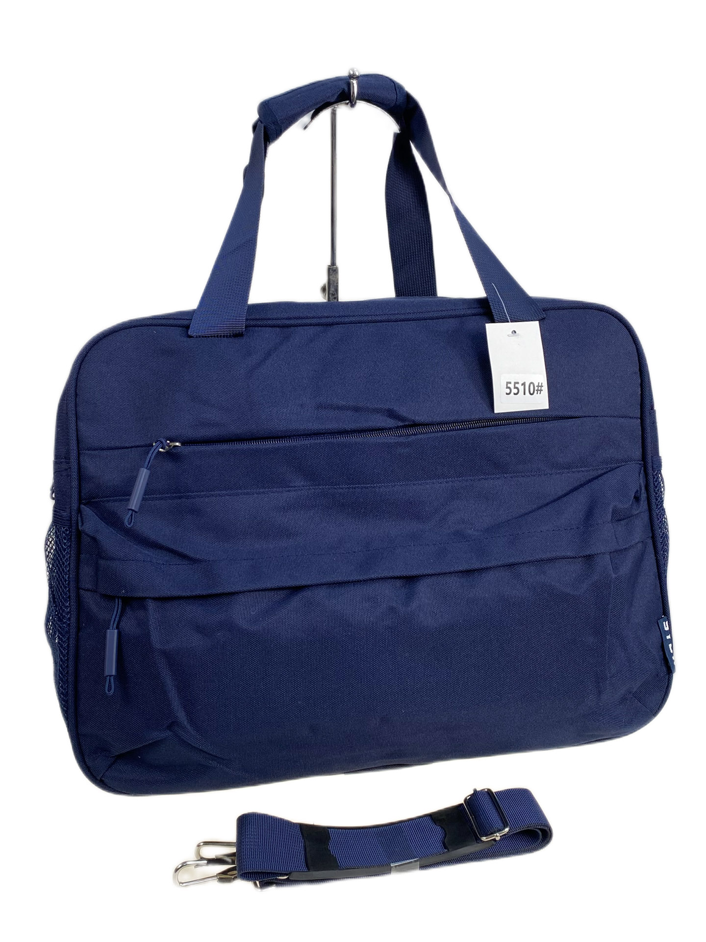 На фото 1 - Дорожная сумка из текстиля, цвет синий