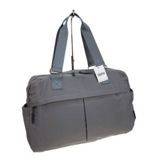 На фото 1 - Дорожная сумка из текстиля, цвет серый
