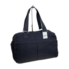 На фото 1 - Дорожная сумка из текстиля, цвет черный