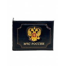 На фото 1 - Обложка для удостоверения МЧС России искусственная кожа цвет черный На фото 1 - Обложка для удостоверения МЧС России искусственная кожа цвет черный