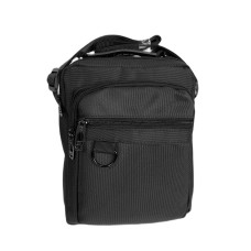 На фото 1 - Сумка мужская  текстильная, цвет  черный