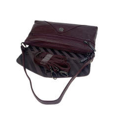 На фото 2 - Женская сумка из натуральной кожи, цвет бордо