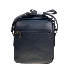 На фото 2 - Сумка мужская из натуральной кожи, цвет черный