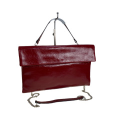 На фото 1 - Женская сумка из натуральной кожи, цвет бордовый На фото 1 - Женская сумка из натуральной кожи, цвет бордовый