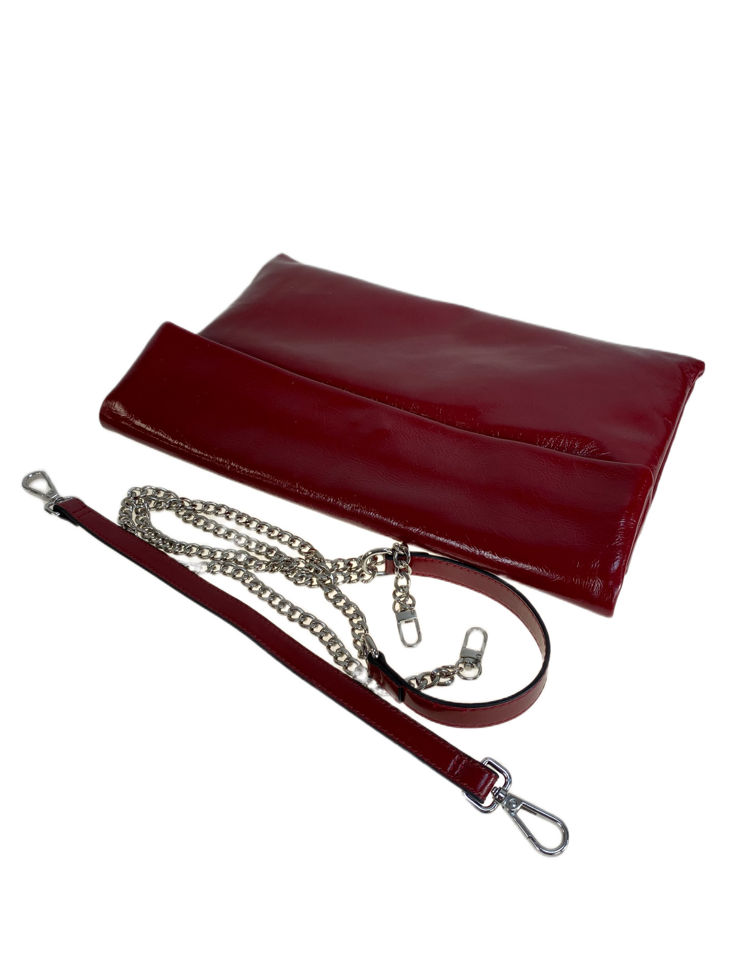 На фото 2 - Женская сумка из натуральной кожи, цвет  бордовый