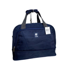 На фото 1 - Дорожная сумка из текстиля, цвет синий