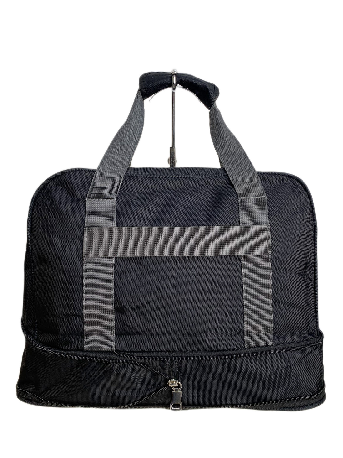 На фото 2 - Дорожная сумка из текстиля, цвет черный