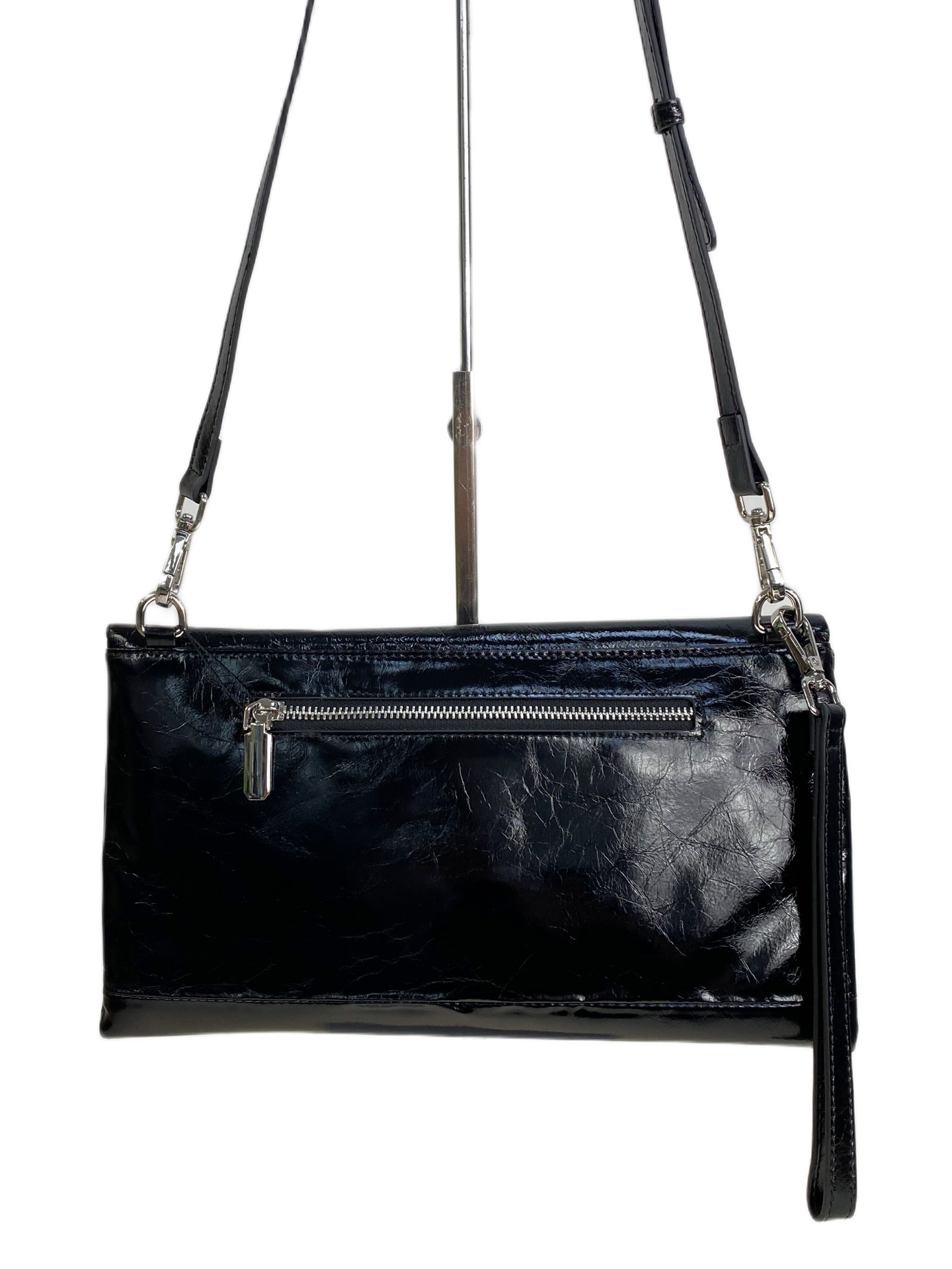 На фото 2 - Женская сумка из натуральной кожи, цвет  черный