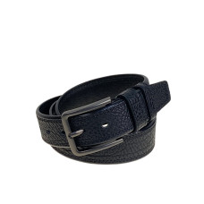 На фото 1 -  Ремень мужской из натуральной кожи, цвет черный