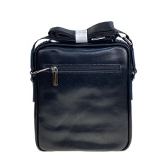 На фото 2 - Сумка мужская из натуральной кожи, цвет черный