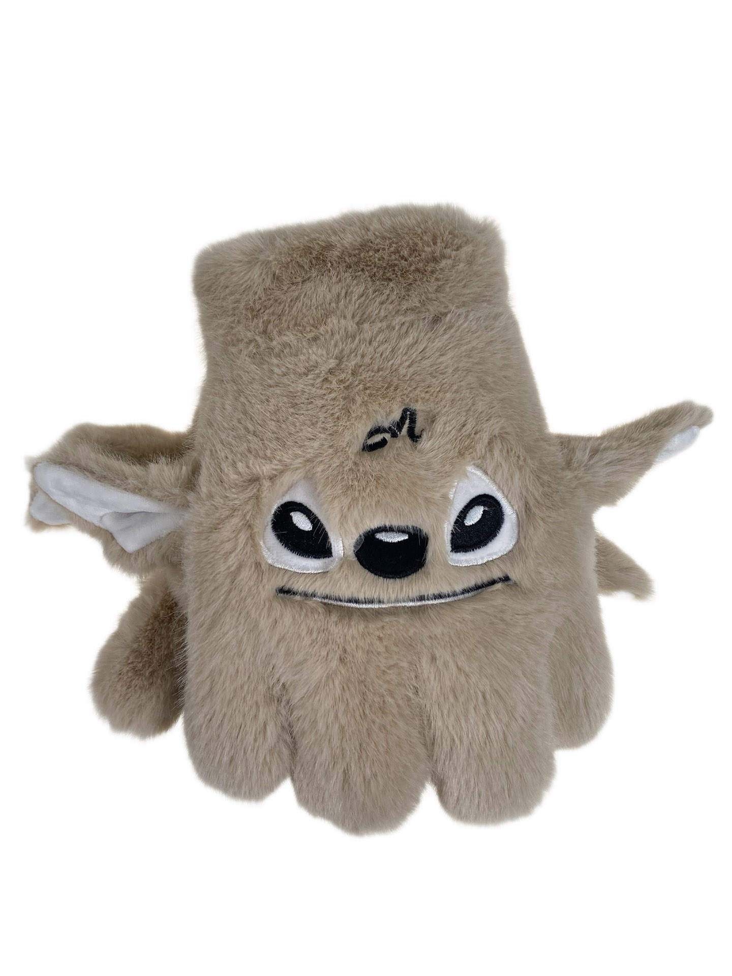 На фото 1 - Тёплые подростковые перчатки, цвет бежевый