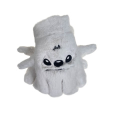 На фото 1 - Тёплые подростковые перчатки, цвет белый