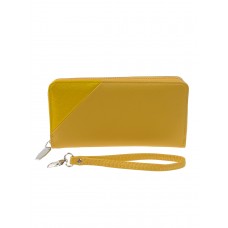 На фото 1 - Женское портмоне из искусственной кожи, цвет желтый На фото 1 - Женское портмоне из искусственной кожи, цвет желтый