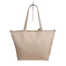 На фото 2 - Женская сумка из искусственной кожи, цвет светло бежевый