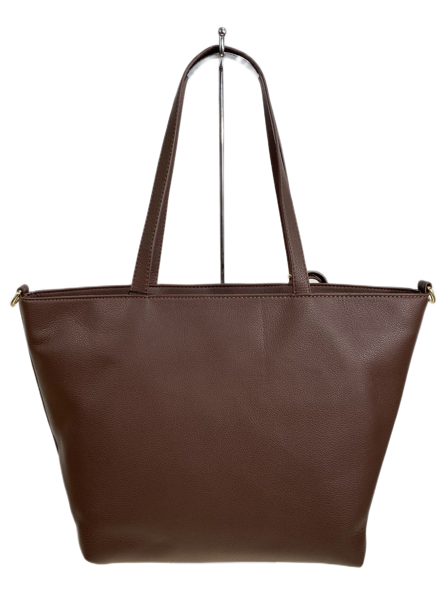 На фото 2 - Женская сумка из искусственной кожи, цвет шоколад